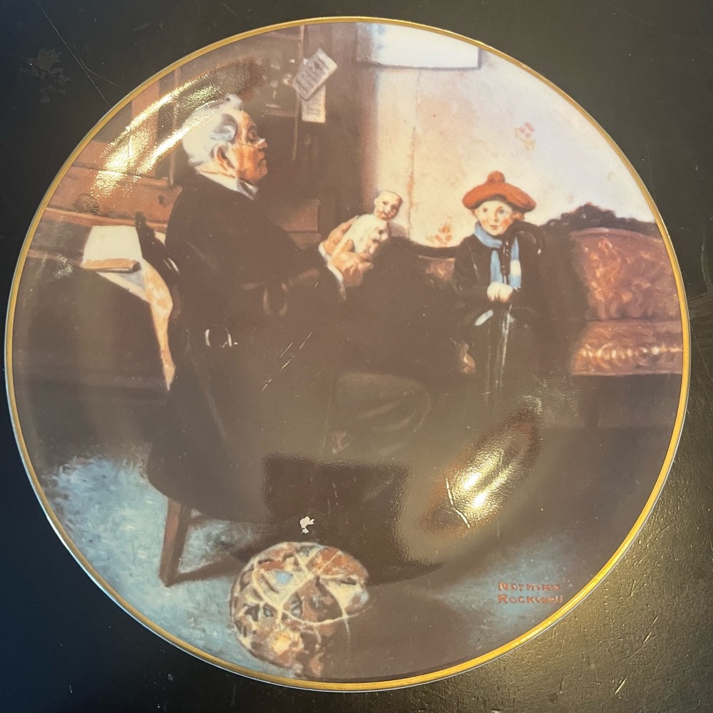 Royalwood China Norman Rockwell Plate